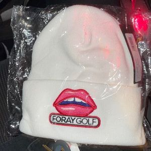 NWT limited edition foray golf lip hat white